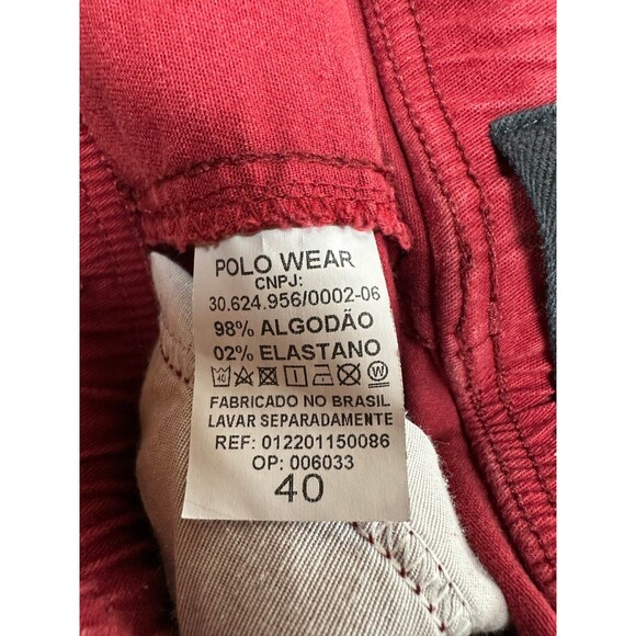Vintage Polo Wear Red Jogger Pants Size 40 - Picture 3 of 7